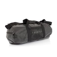 The Fairtex Duffle Bag is super light weight, quick drying, and functional. Using the same reflective grey material as the Fairtex Cross Body Bag and Fairtex Back Pack. Nylon straps and handles, metal hooks and wide tooth zippers make sure it can keep up with all your gear. The Fairtex Duffle Bag is a cylinder shape. It has 1 long, adjustable shoulder strap from one end of the bag to the other. You can easily removed this shoulder strap using the metal strap hooks. There are also 2 medium size h Practical Packable Travel Bag For Outdoor, Functional Nylon Packable Duffle Bag, Functional Nylon Gym Bag For Overnight Trips, Sporty Nylon Duffle Bag For Outdoor, Sporty Nylon Travel Bag For Outdoor, Practical Waterproof Nylon Travel Bag, Sporty Nylon Gym Bag For Outdoor, Sporty Nylon Gym Bag For Outdoor Activities, Black Nylon Duffle Bag For Hiking