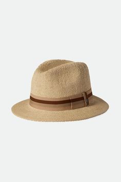 The Roma Straw Fedora is a finely woven hat crafted with artisanal straw. Designed with a short, straight brim and a teardrop crown, it’s the perfect accessory for sunny drives and beachside stays. The interior features an adjustable Velcro strap under the moisture-wicking sweatband so you can fine-tune your fit. 100% Woven Toquilla Straw Panama Hat With Flat Brim, Woven Toquilla Straw Fedora With Flat Brim, Woven Toquilla Straw Fedora With Short Brim, Handwoven Toquilla Straw Hat For Travel, Flat Brim Straw Fedora For Travel, Woven Straw Panama Hat With Flat Brim, Woven Toquilla Straw Fedora, Woven Fedora In Toquilla Straw, Woven Toquilla Straw Fedora Hat