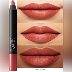 Nars Velvet Matte Lipstick Pencil Color: Dolce Vita (Dusty Rose). New In Box. Cindy Joseph, Velvet Matte Lipstick, Nars Lipstick, Lipstick Pencil, Nars Makeup, Velvet Matte, Matte Lipstick, Makeup Lipstick, Dusty Rose