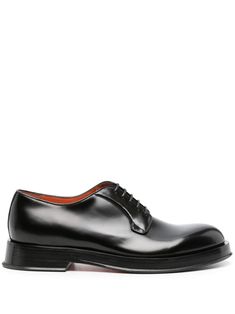 black calf leather round toe front lace-up fastening branded insole low block heel Leather Lace-up Derby Shoes, Black Calf Leather Plain Toe Oxfords, Modern Formal Calf Leather Lace-up Shoes, Plain Toe Oxfords With Lace-up Fastening For Derby, Black Calf Leather Oxfords For Derby, Plain Toe Oxfords With Front Lace-up For Derby, Classic Black Calf Leather Lace-up Shoes, Modern Calf Leather Lace-up Shoes For Office, Classic Black Lace-up Shoes In Calf Leather