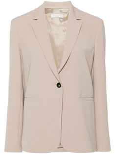 beige textured finish notched lapels long sleeves two side welt pockets full lining front button fastening Beige Single Button Formal Blazer, Beige Semi-formal Blazer With Button Closure, Business Casual Beige Blazer With Pressed Crease, Beige Semi-formal Blazer With Pressed Crease, Beige Business Blazer With Flat Front, Beige Formal Blazer With Welt Pockets, Beige Blazer With Pressed Crease For Semi-formal Occasions, Beige Flat Front Blazer For Business, Beige Notch Lapel Blazer For Business