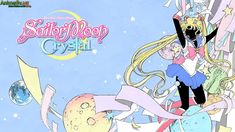 an image of sailor moon crystal with her arms in the air