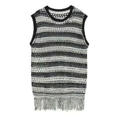 SPECIFICATIONS Material: COTTON Applicable Scene: Casual Style: HIP HOP Applicable Season: Spring and Summer Collar: O-Neck Hooded: No Fabric Type: Knitted Pattern Type: striped Tops Type: Tank Tops Gender: MEN Item Type: Tops size Height(cm) Weight(kg) S 150 - 160 40 - 45 M 155 - 165 45 - 50 L 165 - 170 50 - 55 XL 170 - 175 55 - 65 2XL 175 - 180 60 - 75 3XL 180 - 185 65 - 80 Mesh Vest, Vest For Men, Wedding Outfit Men, Streetwear Hip Hop, Crochet Fringe, Japanese Streetwear, Sleeveless Tee, Men Vintage, Knit Tank