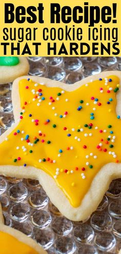 the best recipe for sugar cookie icing that hardens and looks like a star