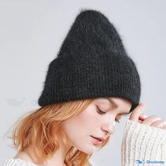 OrcaJump - Premium Ribbed Hat with Wide Cuff Adjustable Solid Color Winter Beanie, Adjustable Winter Beanie, Ribbed Winter Beanie Hat, Fall Ribbed Cap, Winter Ribbed Beanie Hat, Casual Winter Hats One Size, Casual Black Crochet Hat For Winter, Solid Color One Size Winter Hats, Black Beanie With Short Brim For Winter