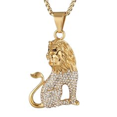 PRICES MAY VARY. 🦁[Perfect Fit]🦁: Wear your favorite lion king pendant, Whether for daily wear or social entertainment, a perfect and awesome necklace pendant can perfectly show your unique personal aesthetic and hobbies and exude a charming charm. Make you the most eye-catching person in the audience 🦁[Product Size]🦁: 4.5 cm/ 1.7 inches; 22.7 g/ 0.8 oz; Use 55+5 cm(22+2 inches) extension chain, don't worry about not being long enough. It is hypoallergenic, lead-free, and nickel-free, so you Vintage Hip Hop, Animal Totem, Personal Aesthetic, Rock Punk, Lion Head, Jewelry Companies, Exquisite Jewelry, Beautiful Gift Boxes, Stainless Steel Jewelry