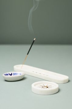 Burn your favorite incense scent with this unique ceramic holder. | Long Celestial Incense Holder by Matr Boomie in White at Anthropologie Air Dry Clay Incense Holder, Ceramic Holder, Incense Burner Holder, Incense Stick Holder, Sculpture Art Clay, Incense Sticks Holder, Art Clay, Unique Ceramics, Incense Sticks