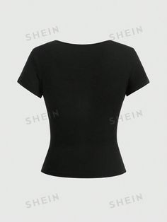 Women's & Men's Clothing, Shop Online Fashion Black Graphic Print Top With Scoop Neck, Black Graphic Print Scoop Neck Top, Black Scoop Neck Top With Graphic Print, Fitted V-neck Tops With Letter Print, Fitted V-neck Top With Letter Print, Sports Equipment, Fashion Online Shop, Online Fashion, All Fashion