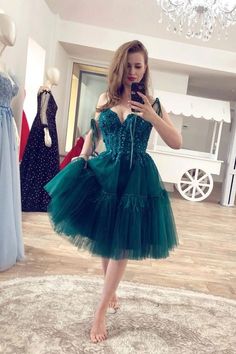 Green v neck tulle lace short prom dress lace homecoming dress,PD22994 on Storenvy Lace Short Dress, School Event Dress, Short Graduation Dresses, Formal Dresses Graduation, Mini Dress Hot, Mini Prom Dresses, Green Homecoming Dresses, Green Cocktail Dress, Tulle Homecoming Dress