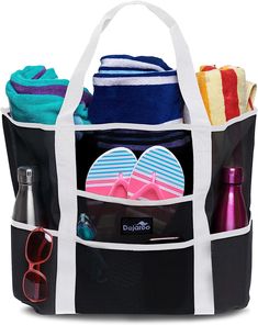 Mesh Sand Free Bag - Strong Lightweight Bag for Beach & Vacation Essentials. Tons of Storage! Beach Vacation Essentials, Best Beach Bag, Picnic Tote, Mesh Beach Bags, Large Beach Bags, Mesh Tote Bag, Pool Bags, Lightweight Bag, Beach Essentials