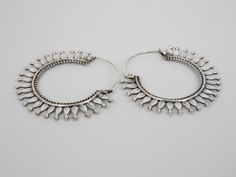 Unique Hoop Earrings, Indian Earrings, Earrings Large, Ethnic Earrings, Earrings Unique, Large Earrings, Fun Earrings, Jewelry Earrings Hoops, Silver Hoops