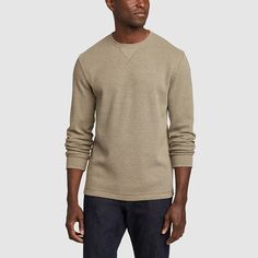 Men's Eddie's Field Thermal Crew Everyday Cotton Waffle Knit Sweater, Ribbed Cotton Sweatshirt For Everyday, Everyday Ribbed Cotton Sweatshirt, Cotton Sweater With Ribbing For Fall, Cotton Ribbed Sweater For Fall, Cotton Fall Sweater With Ribbing, Fall Cotton Sweater With Ribbing, Cotton Waffle Knit Sweater For Layering, Steve Buscemi