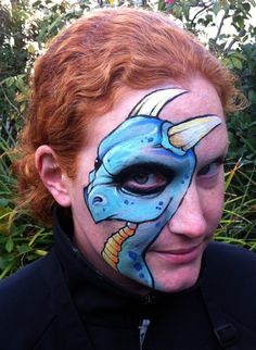 Dinosaur Face Painting, Boy Body, Boy Halloween, Halloween Idea, Dragon Face