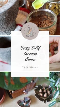 the video shows how to make easy diy incense cones