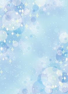 an abstract blue background with stars and bubbles