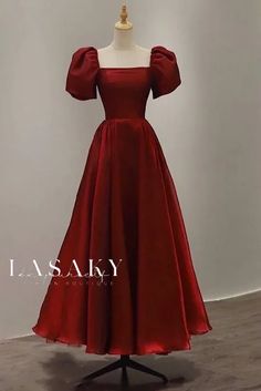 Lasaky - Elegant Wine Red Bridal Engagement Gown, Perfect for Everyday Wear Cny Design, डिजाइनर कपड़े, Chique Outfit, Princess Prom Dresses, Womens Vintage Dresses, Professional Dresses, Long Prom Dresses, Red Prom Dress, Party Gowns