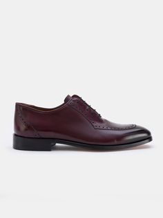 Color: bordeaux Calf leather with natural finish Leather insoles Rubber and leather soles Traditional lace-up closure Hand-stitched detailing Luxury Burgundy Dress Shoes With Leather Sole, Burgundy Leather Shoes With Plain Toe, Timeless Goodyear Welted Leather Lace-up Shoes, Burgundy Leather Shoes With Cap Toe And Leather Sole, Burgundy Leather Shoes With Cap Toe, Burgundy Plain Toe Dress Shoes For Semi-formal Occasions, Semi-formal Burgundy Plain Toe Dress Shoes, Burgundy Oxfords With Rubber Sole And Plain Toe, Burgundy Leather Shoes With Rubber Sole For Business