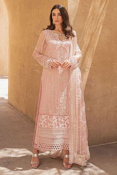 Hand Embellished Pink Pakistani Salwar Kameez With Dupatta Angrakha Frock, Luxury Pret, Pakistani Salwar, Pakistani Wedding Dress, Pakistani Salwar Kameez, Dress Attire, Pakistani Wedding Dresses, Pakistani Dress Design, Pakistani Suits