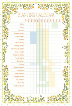 a printable calendar with orange flowers and green leaves on the border, in chinese