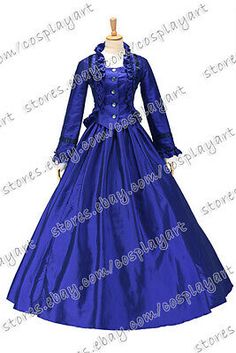 Lady Victorian Gothic Button Brocaded Slim Lolita Vintage Wedding Formal Dress | eBay