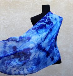 Hand painted blue evening silk scarf, blue electric batik silk wrap shawl, hand dyed silk scarf for women. #8 Welcome to our exquisite collection of handcrafted silk scarves, where artistry meets elegance! Our natural silk scarves are a stunning fusion of vibrant colors and delicate textures, designed to add a touch of sophistication to any outfit. Indulge yourself or surprise a loved one with this hand painted silk scarf - a wearable work of art that exudes grace and charm. Elevate your style a Hand Dyed Shawl, Hand Dyed Silk Scarf, Evening Wrap, Blue Silk Scarf, Evening Wraps, Blue Electric, Summer Scarf, Hand Painted Silk Scarf, Wrap Shawl