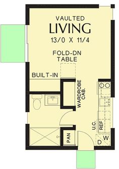 the floor plan for a small apartment