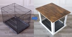 Kennel Cover DIY project Dog metal kennel YouTube video tutorial wood pets Dog Crate Diy Cover, Dog Cage Covers Diy, Cover Dog Crate, Diy Dog Cage Cover, Cute Kennel Ideas, Diy Wooden Dog Crate Cover, Dog Kennel Nightstand Diy, Diy Dog Kennel Indoor Easy, How To Make A Dog Kennel Cover