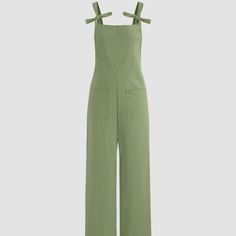 Sage Green Jumpsuit. New With Tags, Never Worn. Measurements: Waist-42.5” Hips-45.3” Chic Jumpsuits And Rompers With Bib Front And Pockets, Chic Solid Overalls With Pockets, Bib Front Overalls For Workwear, Sage Green Jumpsuit, Beige Jumpsuit, Overall Pants, Womens Black Jumpsuit, Embroidered Jumpsuit, Cotton Overalls