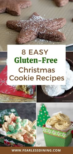 eight easy gluten - free christmas cookie recipes that are perfect for the holidays