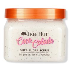 Coco Colada Shea Sugar Scrub - Tree Hut | Ulta Beauty Tree Hut Coco Colada, Coco Colada, Coconut Body Scrubs, Shea Sugar Scrub, Sugar Scrub Diy, Exfoliating Body Scrub, Diy Scrub, Pineapple Coconut