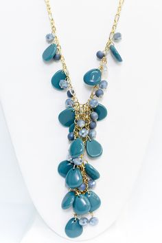 38" Length Diy Necklaces, Teal And Gold, Diy Necklace, Stone Beads, Sale Items, Statement Necklace, Necklaces, Beads, Stone