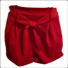 The Title Say It All, These Red Haute Monde Red Tie Belted Paper Bag Shorts Would Be Great For Spring/Summer And Perfect For 4th Of July Weekend! Chic Red Beach Shorts, Red Cotton Shorts For Day Out, Red Bottoms For Day Out, Chic Red Shorts For Spring, Trendy Red Bottoms For Summer, Chic Red Spring Shorts, Trendy Red Summer Shorts, Trendy Red Summer Bottoms, Red Bottoms With Built-in Shorts For Summer