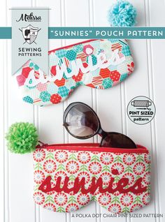 Sunnies Sunglasses Case Bag Sewing Pattern | Digital PDF Pattern. - Polka Dot Chair Patterns by Melissa Mortenson Fat Quarter Projects, Polka Dot Chair, Costura Diy, Beginner Sewing Projects Easy, Leftover Fabric, Creation Couture, Bag Patterns To Sew, Sewing Projects For Beginners, Diy Couture