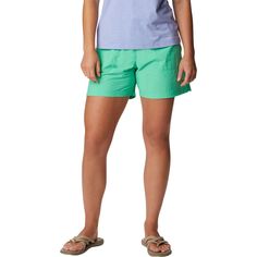 The Sandy River 5in Short keeps us going all summer long, from the waterways to the ice cream stands. Made with a lightweight material that dries in a flash, we're happy sporting this bottom over our swimmer or on their own. Casual Beach Season Outdoor Shorts, Casual Beach Season Shorts For Outdoor, Solid Color Summer Outdoor Bottoms, Solid Color Summer Bottoms For Outdoor, Summer Beach Season Bottoms For Outdoor, Spring Beach Moisture-wicking Bottoms, Casual Shorts For Beach Season And Outdoor Activities, Green Beach Season Shorts For Outdoor, Green Shorts For Beach Season Outdoor Activities