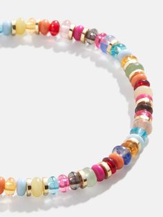 Add a splash of color and texture to any ensemble instantly with this beaded number. The Gianna Bracelet takes everything you love about a beaded bracelet but elevates it to fit in seamlessly with your wrist stack. Translucent semi-precious stone beads alternate with gold discs, creating a stacking bracelet you won't take off all season. Wrist Stack, Wrist Stacks, Gold Disc, Crown Jewels, Pink Ombre, Beaded Stretch Bracelet, Jewelry Diy, Bracelet Stack, Stretch Bracelet