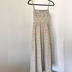 For Love & Lemons Floral Print Midi Dress -Floral -Midlength -Open Back -Nwt Multicolor Smocked Bodice Dress For Garden Party, Spring Multicolor Dress With Smocked Bodice, Multicolor Smocked Bodice Dress For Spring, Multicolor Floral Dress With Smocked Bodice For Summer, Multicolor Smocked Bodice Sundress, Multicolor Midi Maxi Dress With Smocked Bodice, Multicolor Smocked Bodice Dress For Brunch, Multicolor Sundress Maxi Dress For Daywear, Multicolor Floral Dress With Smocked Bodice For Garden Party