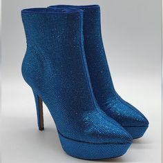 Jessica Simpson Odeda2 Blue Hour Micro Flash Ankle Boots Size 8.5m Nwt Check Out All The Pictures As They Are Part Of The Description, Please. Feel Free To Ask Any Questions. I Will Answer As Soon As Possible. Smoke-Free Home. Reasonable Offers Are Welcome. I Ship The Same Day Or Next Business Day. You Are Welcome To Stop By My Closet Frequently To Check Out New Items Being Added Continually. Thank You For Checking Out My Closet. Happy Poshing! Blue High Heel Platform Boots, Blue Ankle-high Platform Boots, Blue High Ankle Heels For Party, Blue High Heel Boots With Reinforced Heel, Blue High Heeled Boots With Reinforced Heel, Blue Pointed Toe Heeled Boots For Party, Blue High-top Platform Boots, Blue High Ankle Heels For Fall, Blue Fitted Ankle Heeled Boots