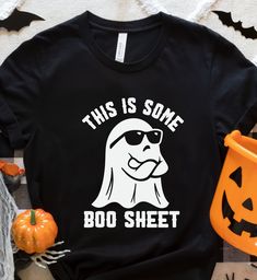 This Is Some Boo Sheet T-shirt,funny Halloween Shirt Halloween Shirts For Boys, Halloween Shirt Design, Funny Adult Shirts, Funny T Shirt Sayings, Boo Sheet, Boo Shirts, Paint Shirts, Cricut Halloween, Halloween Graphic Tees