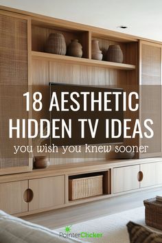 hidden tv ideas Tv Hacks, Tv Ideas, Hidden Tv, Media Wall, Cable Management, Creative Decor, Decorating Tips, Chic Design, Cozy House