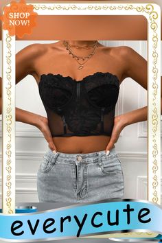 Sexy Crop Tops Women Gothic Black Lace Backless Bodycon Tank Female Vintage Clothes Summer Off Shoulder Corset Tshirt Black Tops With Built-in Bra For Club, Black Club Tops With Built-in Bra, Black Top With Built-in Bra For Club, Trendy Black Low-cut Top, Low-cut Club Tops With Built-in Bra, Black Crop Top Corset For Night Out, Black Low-cut Tops With Built-in Bra, Low-cut Black Top With Built-in Bra, Off Shoulder Corset