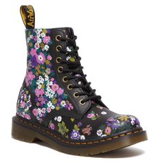 New Unused Multicolor Leather Boots For Spring, Purple Round Toe Boots For Spring, Multicolor Floral Print Boots With Round Toe, Spring Multicolor Leather Boots, Purple Leather Spring Boots, Spring Leather Boots With Floral Print, Pink Leather Boots For Spring, Leather Boots With Floral Print For Spring, Spring Purple Leather Boots