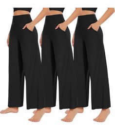 PRICES MAY VARY. 92% polyester ,8% spandex Imported 【Comfortable Fabric】These pants are made from 92% polyester and 8% Spandex.which have excellent drapability and elasticity; They can retain the shape perfectly even after multiple washed and dried.These comfortable loose yoga pants are lightweight, breathable, non-see through, and can stay fresh during exercise, making you feel comfortable. 【Careful Design】Stop worrying about where to put your phone while you are working out. Our wide leg pants Loose Sweatpants, Pocket Sweatpants, Womens Wide Leg Pants, Pants With Pockets, Yoga Workout, Outdoor Wear, Colourful Outfits, Sporty Style, Christmas List