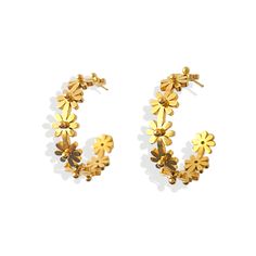 These 18K gold-plated Flower Power Hoops are the perfect spring accessory. Lightweight and comfortable to wear, these hoops will surely be your go-to accessory for the season. A bestseller, you won’t regret adding these earrings to your jewelry collection. Celebrate Good Times, Spring Accessories, Confetti Party, Heart Studs, Flower Power, 18k Gold, Jewelry Collection, Plating, Flowers