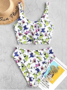 [42% OFF] [POPULAR] 2019 ZAFUL Shark Print Knotted High Waisted Tankini Swimsuit In MULTI-A | ZAFUL Style: Fashion Swimwear Type: Tankini Gender: For Women Material: Polyester,Spandex Bra Style: Padded Support Type: Wire Free Collar-line: Scoop Collar Pattern Type: Animal Waist: High Waisted Weight: 0.3000kg Package: 1 x Top 1 x Briefs High Waisted Tankini, Floral Tankini, Shark Print, Underwire Tankini