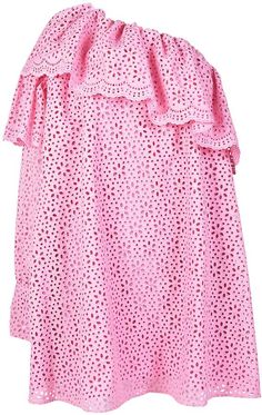 MSGM Sangallo Dress Ruffles, Women's Top, Pink, Dresses