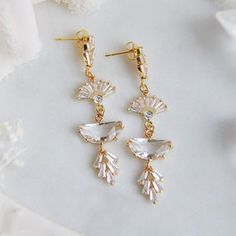 Freshwater Pearl Earrings/ Bridal Earrings/ Wedding Earrings/ - Etsy Gold Bridal Earrings With Ear Wire For Anniversary, Gold Crystal Ear Wire Earrings For Wedding, Gold Plated Crystal Earrings For Wedding, Gold Plated Crystal Wedding Earrings, Plated Dangle Earrings For Wedding, Gold Cluster Earrings For Celebrations, Wedding Dangle Earrings, Plated, Wedding Brass Plated Earrings, Gold Dangle Cluster Earrings For Wedding