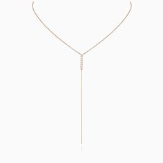 Diamond Bar Lariat - Consider the Wldflwrs Minimalist Rose Gold Diamond Necklace With Adjustable Chain, Minimalist Diamond Lariat Necklace, Minimalist Lariat Diamond Necklace For Formal Events, Elegant Rose Gold Lariat Necklace With Delicate Chain, Elegant Rose Gold Dangle Lariat Necklace, Dainty Gold Chain, Simple Chain, Diamond Bar, Final Touch