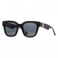 Introducing the stunning Gucci GG0998S 001 Black/Grey sunglasses, a true fashion statement for the modern woman. These stylish shades feature a sleek black acetate frame with a bold square shape, adding a touch of sophistication to any outfit. The grey lenses offer a chic contrast to the black frame, creating a timeless and classic look that is sure to turn heads wherever you go. At OSSA FRAMES, we pride ourselves on offering only the highest quality designer eyewear, and these Gucci sunglasses Gucci Acetate Wayfarer Sunglasses, Gucci Wayfarer Acetate Sunglasses, Designer Cat Eye Sunglasses With Mirrored Square Frame, Black Acetate Square Frame Cat Eye Sunglasses, Designer Square Frame Cat Eye Sunglasses With Mirrored Lenses, Modern Gucci Acetate Sunglasses, Trendy Gucci Square Frame Cat Eye Sunglasses, Modern Gucci Sunglasses In Acetate, Trendy Gucci Cat Eye Square Frame Sunglasses