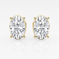 There's nothing more versatile than a pair of classic stud earrings. We love these princess cut lab grown diamond studs for every occasion. Pick the size and color best suited to your ears in the color of gold that you fancy. Solitaire Studs, Shop Engagement Rings, Dream Jewelry, Lab Created Diamonds, Oval Diamond, Engagement Ring Settings, Diamond Solitaire, Diamond Studs, Princess Cut