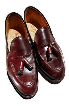 Cordovan Shoes for Men Play Even Harder to Get Burgundy Shoes Men, Cycling Backpack, Crockett And Jones, Tassel Shoes, Burgundy Shoes, Bicycle Bag, Tassel Loafers, On The Horizon